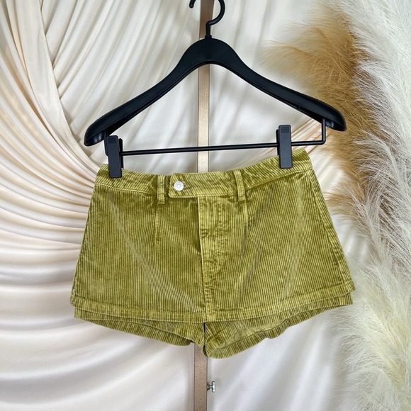 Free People Micro Skort Galivanting Corduroy Olive Boho Size XS (25)‎ - Picture 1 of 11